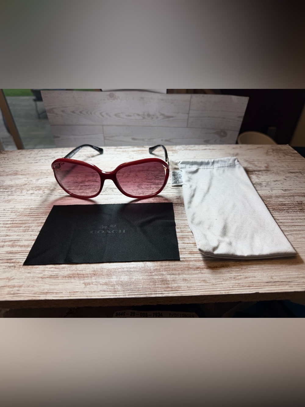 Coach "Kissing C" Sunglasses. RARE. Milky Black Cherry/Black/Dark Burgundy 60mm